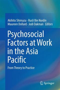 Couverture de l’ouvrage Psychosocial Factors at Work in the Asia Pacific