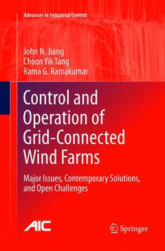 Couverture de l’ouvrage Control and Operation of Grid-Connected Wind Farms