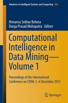 Couverture de l’ouvrage Computational Intelligence in Data Mining—Volume 1