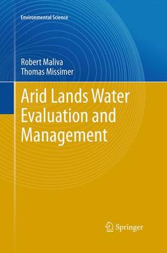 Couverture de l’ouvrage Arid Lands Water Evaluation and Management