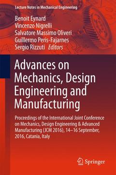 Couverture de l’ouvrage Advances on Mechanics, Design Engineering and Manufacturing 