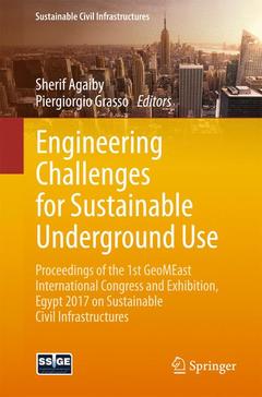 Couverture de l’ouvrage Engineering Challenges for Sustainable Underground Use