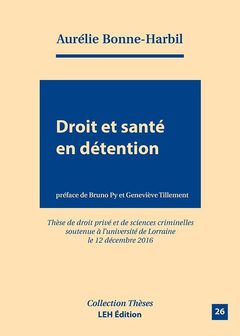 Cover of the book Droit et santé en détention