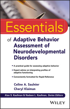 Couverture de l’ouvrage Essentials of Adaptive Behavior Assessment of Neurodevelopmental Disorders