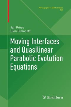 Couverture de l’ouvrage Moving Interfaces and Quasilinear Parabolic Evolution Equations