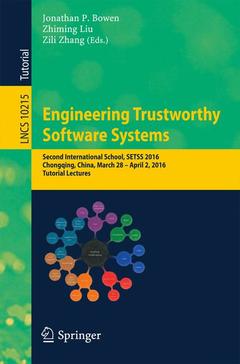 Couverture de l’ouvrage Engineering Trustworthy Software Systems
