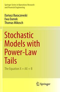 Couverture de l’ouvrage Stochastic Models with Power-Law Tails