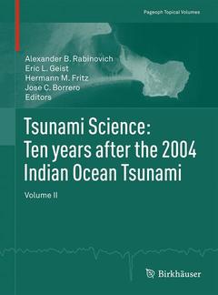 Couverture de l’ouvrage Tsunami Science: Ten years after the 2004 Indian Ocean Tsunami