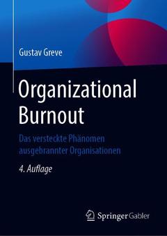 Couverture de l’ouvrage Organizational Burnout