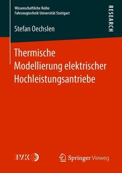 Couverture de l’ouvrage Thermische Modellierung elektrischer Hochleistungsantriebe