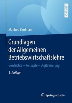 Couverture de l’ouvrage Grundlagen der Allgemeinen Betriebswirtschaftslehre