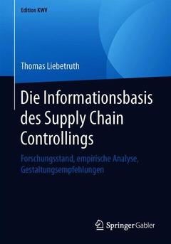 Couverture de l’ouvrage Die Informationsbasis des Supply Chain Controllings