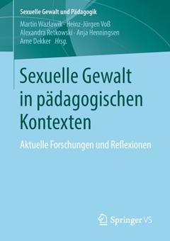 Couverture de l’ouvrage Sexuelle Gewalt in pädagogischen Kontexten