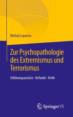 Couverture de l’ouvrage Zur Psychopathologie des Extremismus und Terrorismus