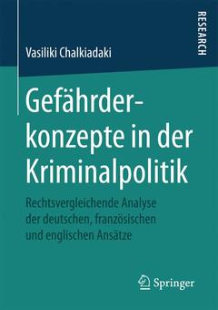 Couverture de l’ouvrage Gefährderkonzepte in der Kriminalpolitik