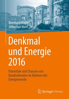 Couverture de l’ouvrage Denkmal und Energie 2016