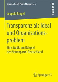 Cover of the book Transparenz als Ideal und Organisationsproblem