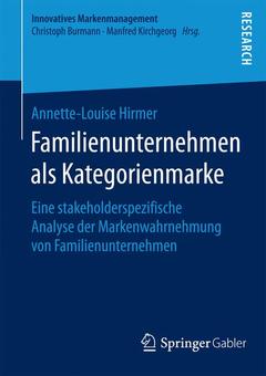Cover of the book Familienunternehmen als Kategorienmarke