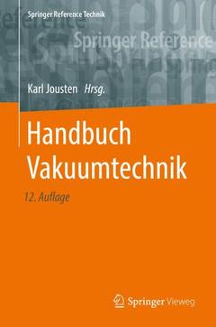 Couverture de l’ouvrage Handbuch Vakuumtechnik