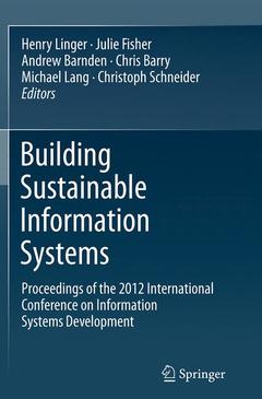 Couverture de l’ouvrage Building Sustainable Information Systems