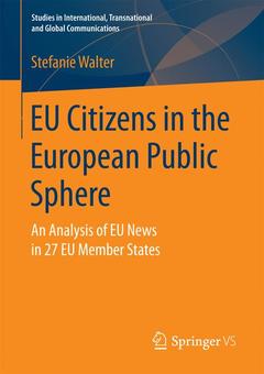 Couverture de l’ouvrage EU Citizens in the European Public Sphere