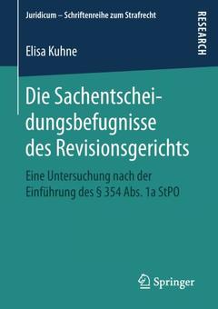 Cover of the book Die Sachentscheidungsbefugnisse des Revisionsgerichts