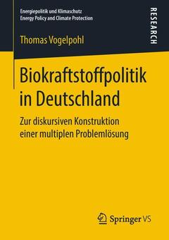 Cover of the book Biokraftstoffpolitik in Deutschland