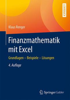 Couverture de l’ouvrage Finanzmathematik mit Excel