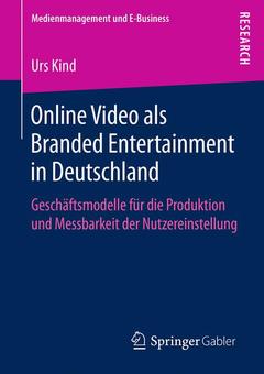 Couverture de l’ouvrage Online Video als Branded Entertainment in Deutschland