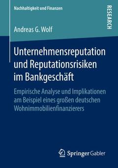 Couverture de l’ouvrage Unternehmensreputation und Reputationsrisiken im Bankgeschäft