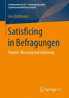 Couverture de l’ouvrage Satisficing in Befragungen
