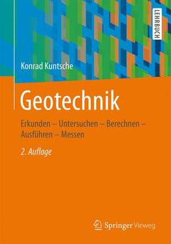 Couverture de l’ouvrage Geotechnik