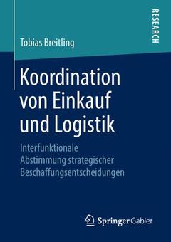 Cover of the book Koordination von Einkauf und Logistik
