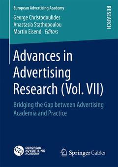 Couverture de l’ouvrage Advances in Advertising Research (Vol. VII)