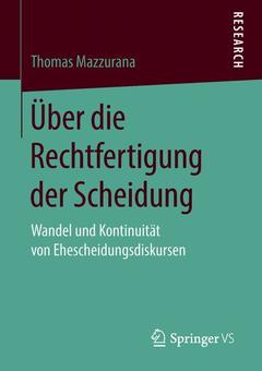 Cover of the book Über die Rechtfertigung der Scheidung