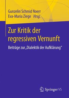 Couverture de l’ouvrage Zur Kritik der regressiven Vernunft