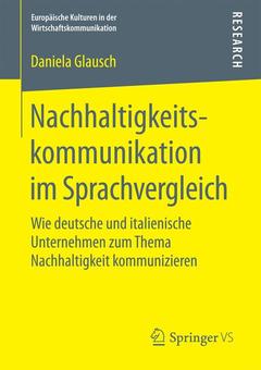 Couverture de l’ouvrage Nachhaltigkeitskommunikation im Sprachvergleich