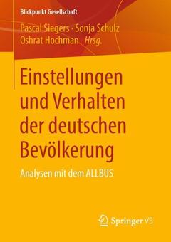 Cover of the book Einstellungen und Verhalten der deutschen Bevölkerung