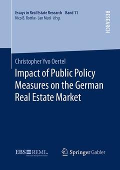 Cover of the book Impact of Public Policy Measures on the German Real Estate Market