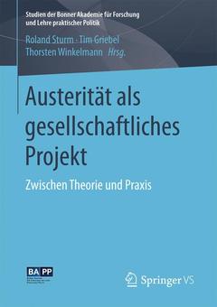 Couverture de l’ouvrage Austerität als gesellschaftliches Projekt