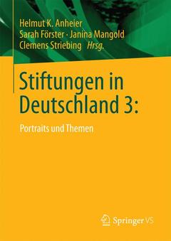 Couverture de l’ouvrage Stiftungen in Deutschland 3: