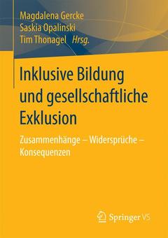 Cover of the book Inklusive Bildung und gesellschaftliche Exklusion