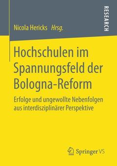 Couverture de l’ouvrage Hochschulen im Spannungsfeld der Bologna-Reform