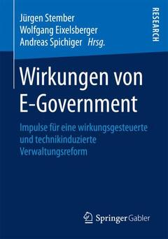 Cover of the book Wirkungen von E-Government
