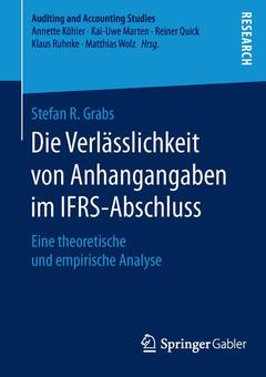 Cover of the book Die Verlässlichkeit von Anhangangaben im IFRS-Abschluss