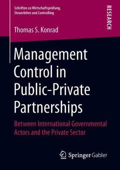 Couverture de l’ouvrage Management Control in Public-Private Partnerships