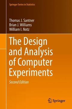 Couverture de l’ouvrage The Design and Analysis of Computer Experiments