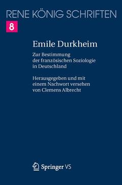 Couverture de l’ouvrage Emile Durkheim