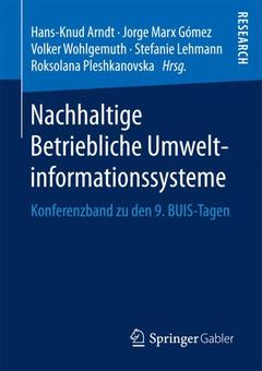 Couverture de l’ouvrage Nachhaltige Betriebliche Umweltinformationssysteme