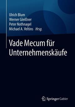 Couverture de l’ouvrage Vade Mecum für Unternehmenskäufe